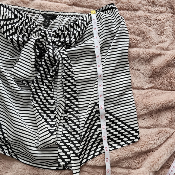 Banana Republic Size XS Chic Striped Black and White Skirt - Picture 5 of 5